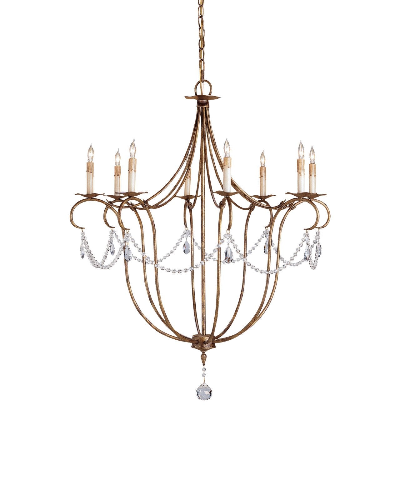 Crystal Lights Large Gold Chandelier